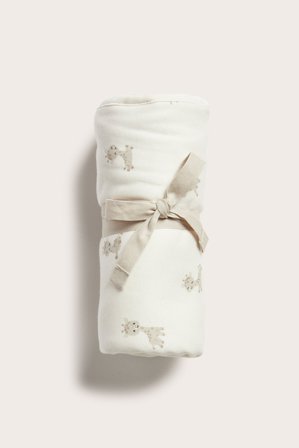 Kappahl | Babyfilt med giraffer Ljusbeige ONE SIZE | Ljusbeige