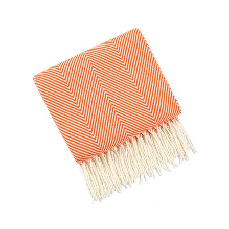 Mysig filt, överkast, soffa, ullfilt, filt, pläd, sofffilt, fluffig sofffilt, merinofilt, fluffig varm filt orange orange