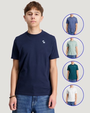 Abercrombie 5-PACK SS TEE Bleu T-shirts Garçon - Kids Brand Store