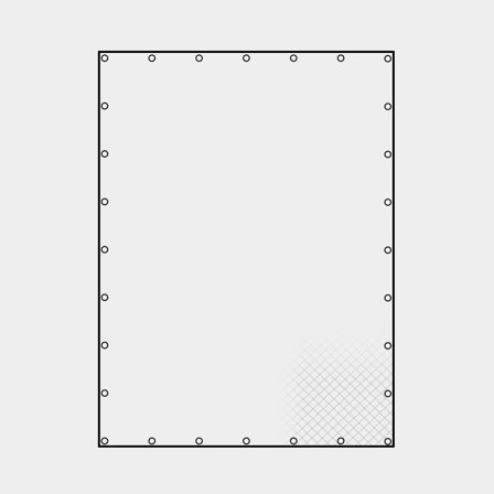 Bâche pour bateau Qvarken Flex, armée de carreaux, 250 g / m², transparente, 8 x 12 mètres