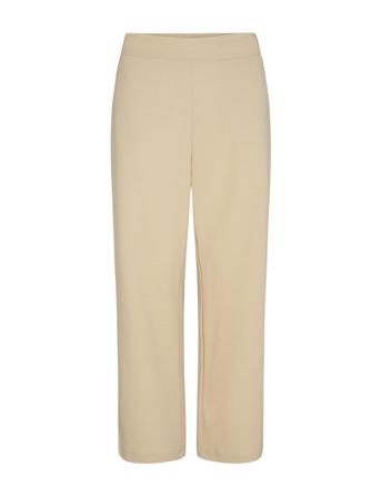 Sc-Siham Bottoms Trousers Straight Leg Beige Soyaconcept