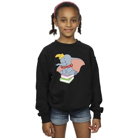 Disney Girls Dumbo Sitter På Böcker Sweatshirt 9-11 År Sport