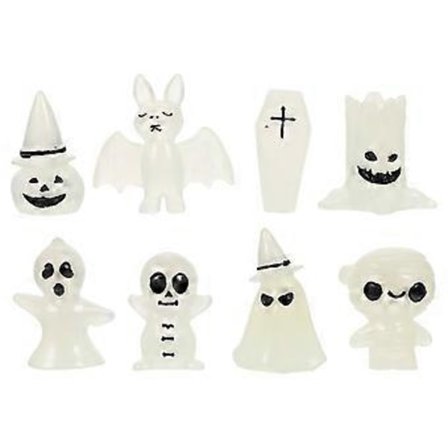 8 stk. Dekorative Spøkelsesdekorasjoner Lysende Hagedekorasjoner Søte Spøkelsesfigurer Halloween-tilbehør