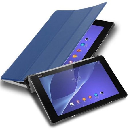 Etui för Sony Xperia Tablet Z2 (10.1 Zoll) Fodral i MÖRKBLA KJOL Tabletfodral Skydd Auto Wake Up