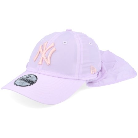 New Era - Púrpura earflap Gorra - Kids New York Yankees Child Sun Shield 9FORTY Lilac Dad Cap @ Hatstore