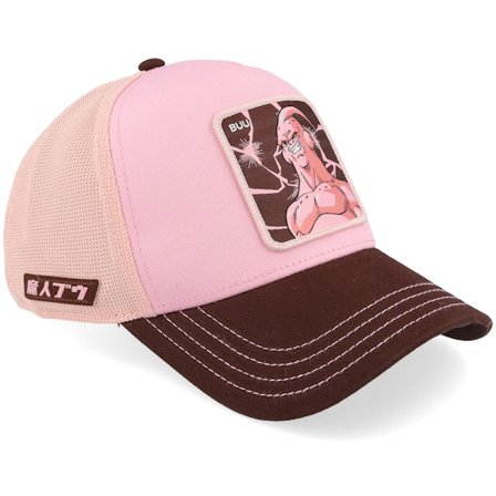 Capslab - Rose trucker Casquette - Dragon Ball Buu Premium Pink/Brown A-Frame Trucker @ Hatstore
