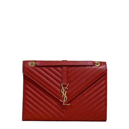 Saint Laurent Vintage, Pre-owned Sac Enveloppe Rood, Dames, Maat:ONE Size,stof