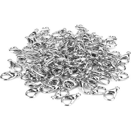 100 stk. Hummerlåse, Metal Legering Krebs Klo Spænder, Hummer Klips til Håndlavet Halskæde, Armbånd Smykkefremstilling Tilbehør Fastgørelseskroge (