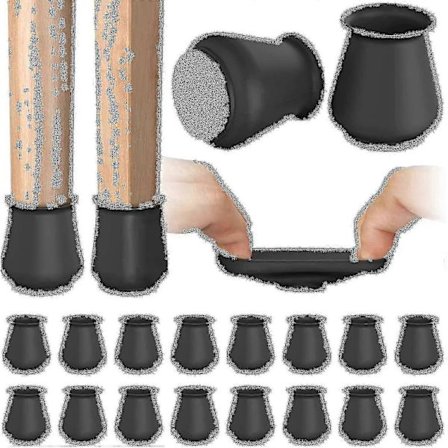 16 stk. silikonebeskyttere til stoleben, der beskytter gulve, filtbundsmøbler, skridsikre beskyttelsespuder