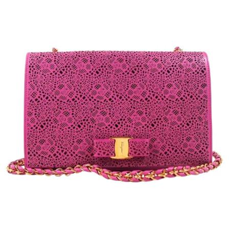 Salvatore Ferragamo Pre-owned, Leather Shoulder Bag Roze, Dames, Maat:ONE Size