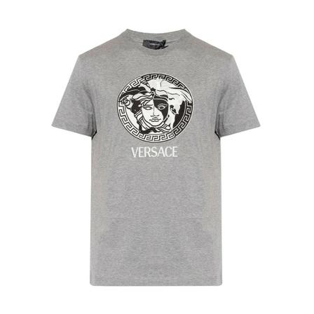 Versace T-shirt with logo Grå, Herre T-shirts
