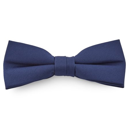 Slim Navy Blue Pre-Tied Bow Tie for Men - Pre-tied bow ties