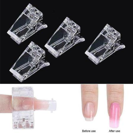 5 St Nageltipsklämma Transparent Fingerförlängningsklämma