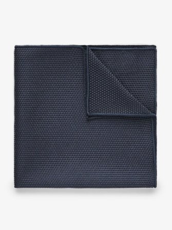 John Henric Men's Dunkelblaues Einstecktuch aus Grenadine Size Onesize