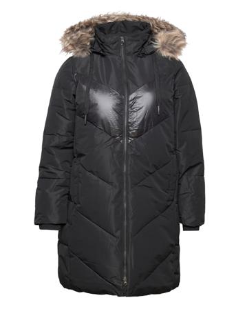 Mluna, L/S, Coat Fodrad Rock Svart Zizzi