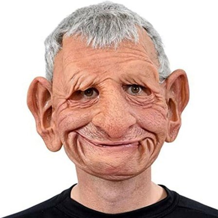 Realistisk Old Man Mask Latex Mask för Carnival Halloween C