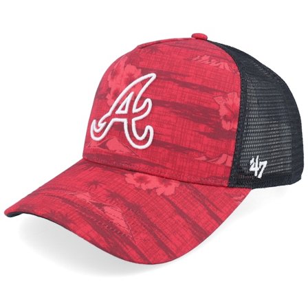 47 Brand - MLB Rød trucker Caps - Atlanta Braves MLB 47 Offside Dt Red/Black A-frame Trucker @ Hatstore