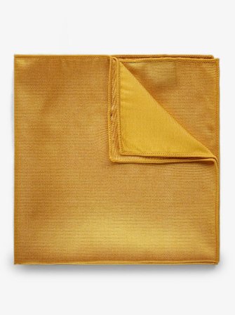 John Henric Men's Gold Pocket Square Plain Size Onesize