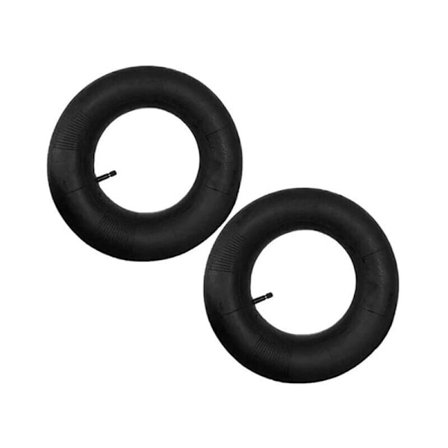 2-pack innerslang 4.80/4.00-8 med rak ventil, för skottkärra, barnvagn, pirra, gräsklippare, snöslunga, generator och mer,..