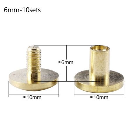 10 stk Arc Belte Skrue Lær Håndverk 6MM10SETT 10SETT