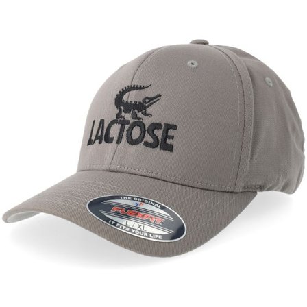 Iconic - Grå flexfit Keps - Lactose Crocodile Grey Flexfit @ Hatstore