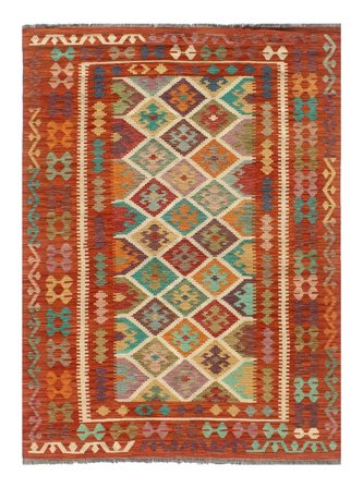 Tessuto A Mano Kilim Afghan Old Style Tappeto 165X242 Di Lana