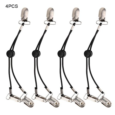 Justerbara Lakan Clips Fästen Remmar Gripar Hållare Svart