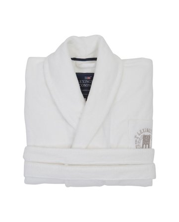 Lexington Unisex hotel velour robe, white