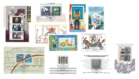 Tyskland - 11 forskellige miniark 1989-1996 - Stemplet