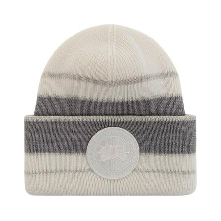 Canada Goose Beanie with logo , Beige , Dames , Maat: ONE Size Hoeden