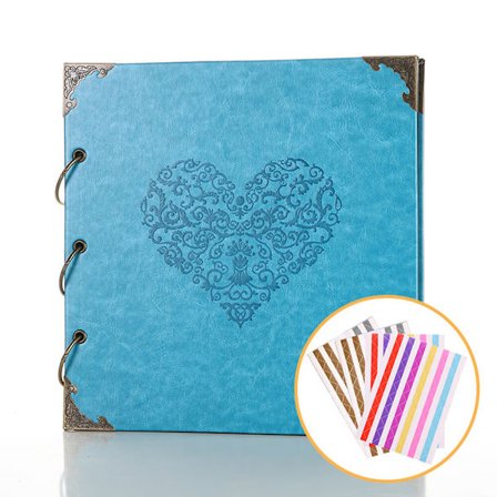 Fotoalbum DIY Scrapbog, 10x10 tommer 50 sider Vintage Læder