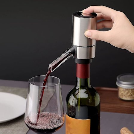 Wine Aerator, Electric Wine Pourer, Automatic Wine Aerator Pourer (1 Piecesilver