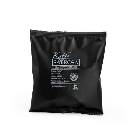 Kaffe Sabrosa Mellanrost 100g 64/fp - Lyreco - Kök och servering - Kaffe och te - Portionsförpackat