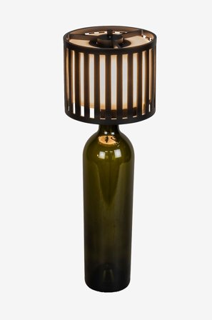 Konstsmide - Pöytävalaisin Bottle Usb 28 cm - Musta - Ladattavat valaisimet - - Homeroom