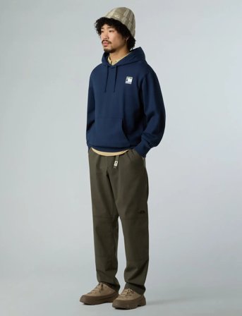 The North Face M Mountain Logo Relaxed Hooded Sweatshir - Navy - S