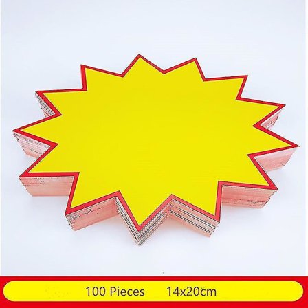 100 Pieces Explosion Price Tag Cardboards Advertising Signage Merchant Name Tag For Price Display Paper