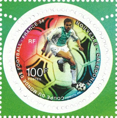 Ny Caledonien - Fodbold VM 1998 - Postfrisk rundt frimærke