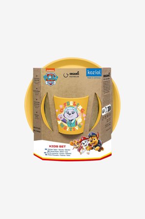 Koziol - Barn Set Connect Paw Patrol 3 delar - Gul - Barnserviser & tillbehör - Från Homeroom