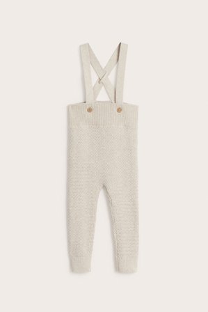 Newbie | Strikket selebukse | Melert beige