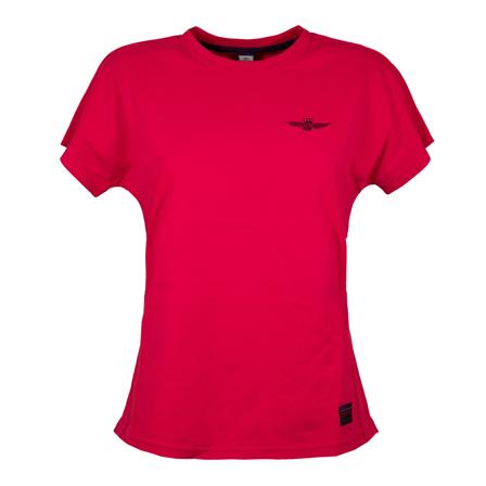 Aeronautica Militare, T-Shirts Rood, Dames, Maat:XS,Katoen