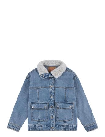 Levi's Sherpa Collar Over D Trucker Jacket Blue Levi's