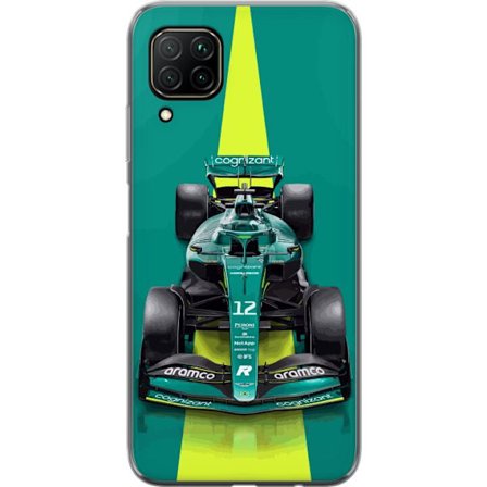 Yhteensopiva Puhelinkuori Huawei Huawei P40 lite Aston Martinin Formula 1 -auto vihreässä kilpailumuotoilussa, jossa on moderni studiosentuntma