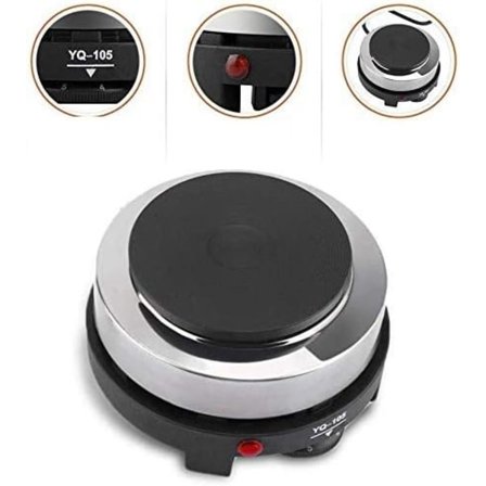 220V 500W Mini Elektrisk Stekplatta, Bärbar Stekplatta Värmare, Elektrisk Spis Stekplatta Värmare