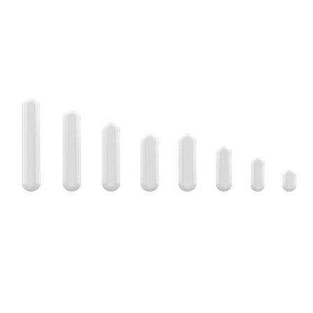 8 stk. PTFE Magnetisk Rør Omrørerstang, Hvid, Laboratorierør, Omrøringsplade Stang C6x10 til C8x40