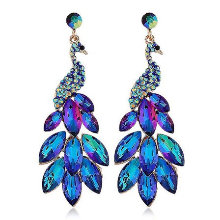 1 par påfugl diamant øreringe, kvinders personlighed