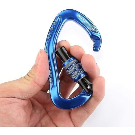 Karabiner til udendørsaktiviteter som bjergbestigning, camping, hængekøje, sving, rebredning, sele, automatisk hovedlås