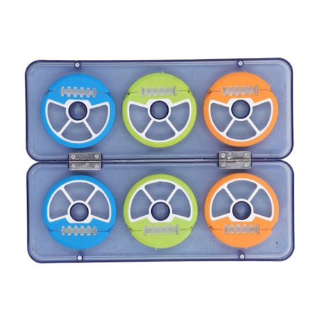 Opbevaringsholdere til fiskeline, 6 stk., multifunktionelle, bærbare skumspoler, etuiholder til fiskeliner, kroge og bly