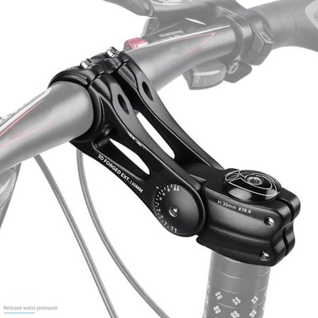 Justerbar frempind til cykelgaffel, ± 85° justerbar, forlænger til styr, til mountainbike og racercykel