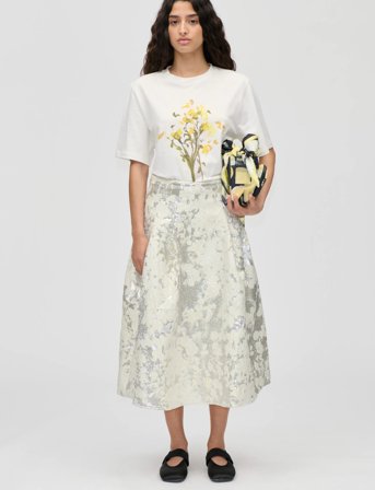 STINE GOYA 2461 Metallic Woven Jacquard, Volum - Silver - XL