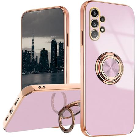 Etui til Samsung Galaxy A32 5Gi (lilla), Samsung A32 5G deksel støtsikkert, plating 360 graders beskyttelse magnetisk deksel bilholder Etu